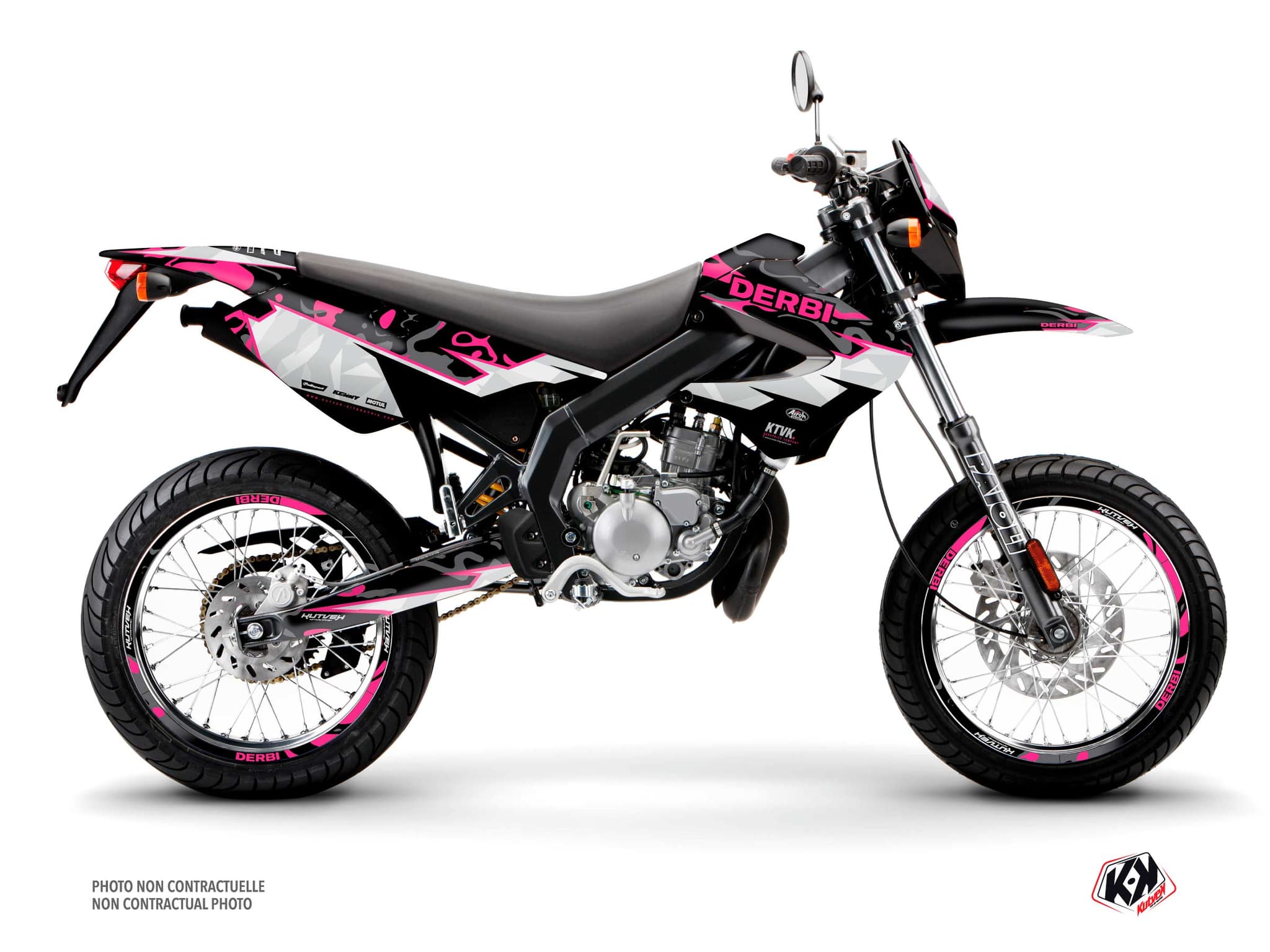 Derbi Senda XRace 50cc Barbarian Pink Graphic Kit