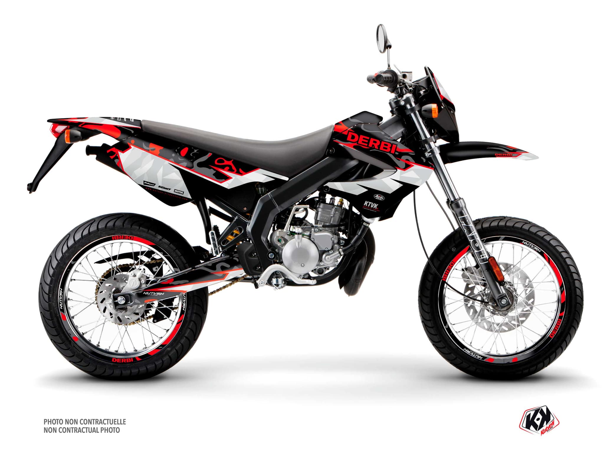 Derbi Senda XRace 50cc Barbarian Red Graphic Kit