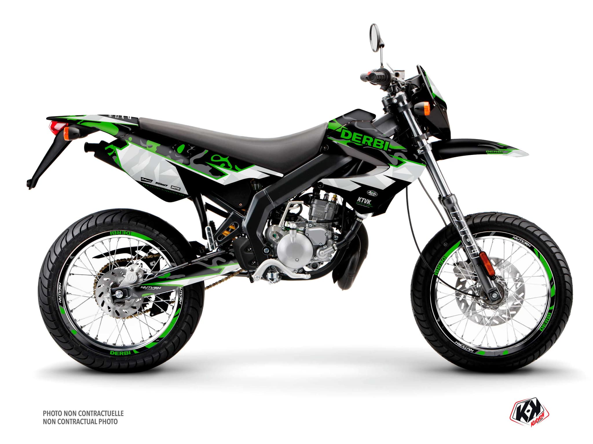 Derbi Senda XRace 50cc Barbarian Green Graphic Kit
