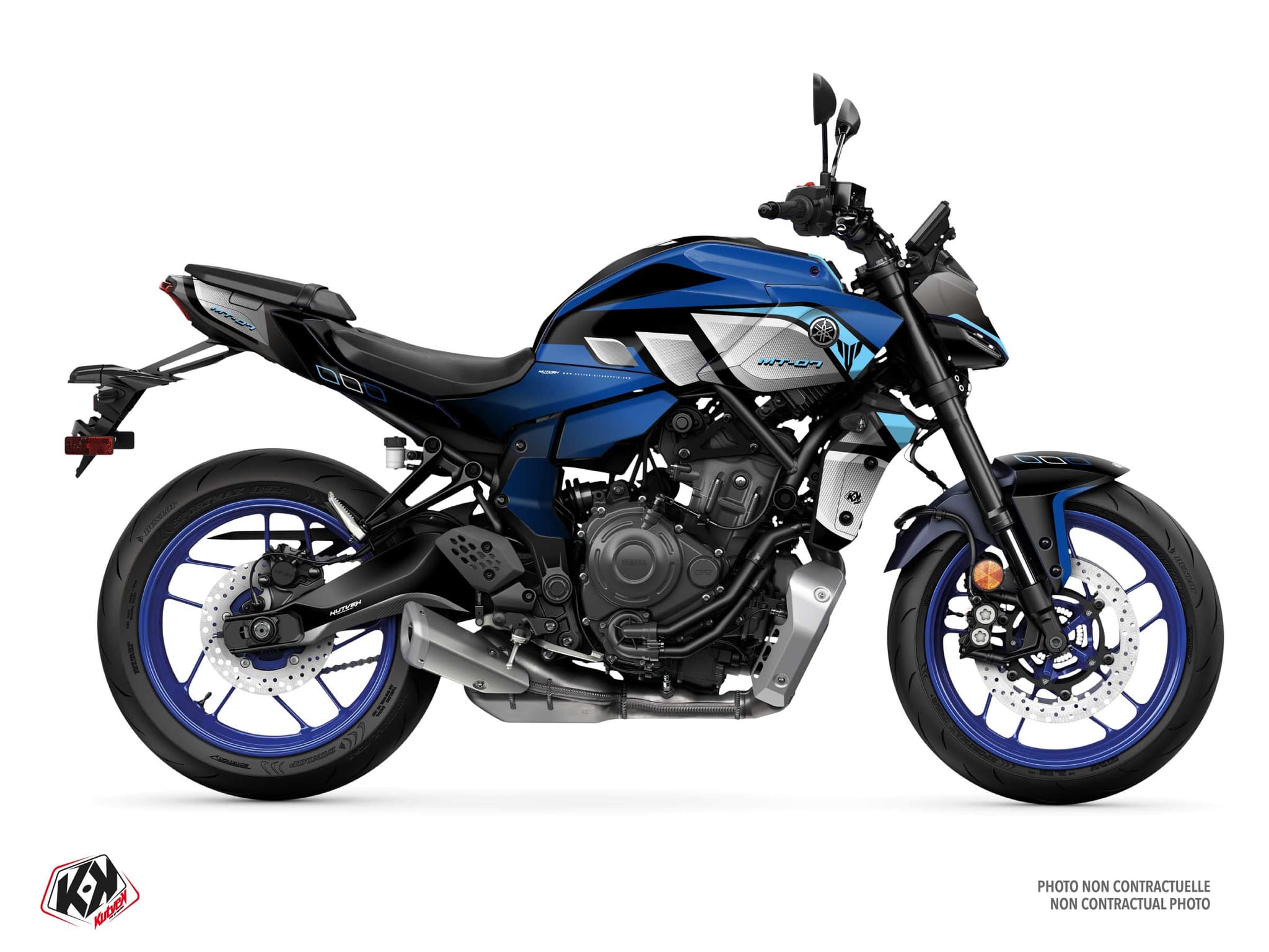 Kit Graphique moto yamaha mt 07 birthday bleu