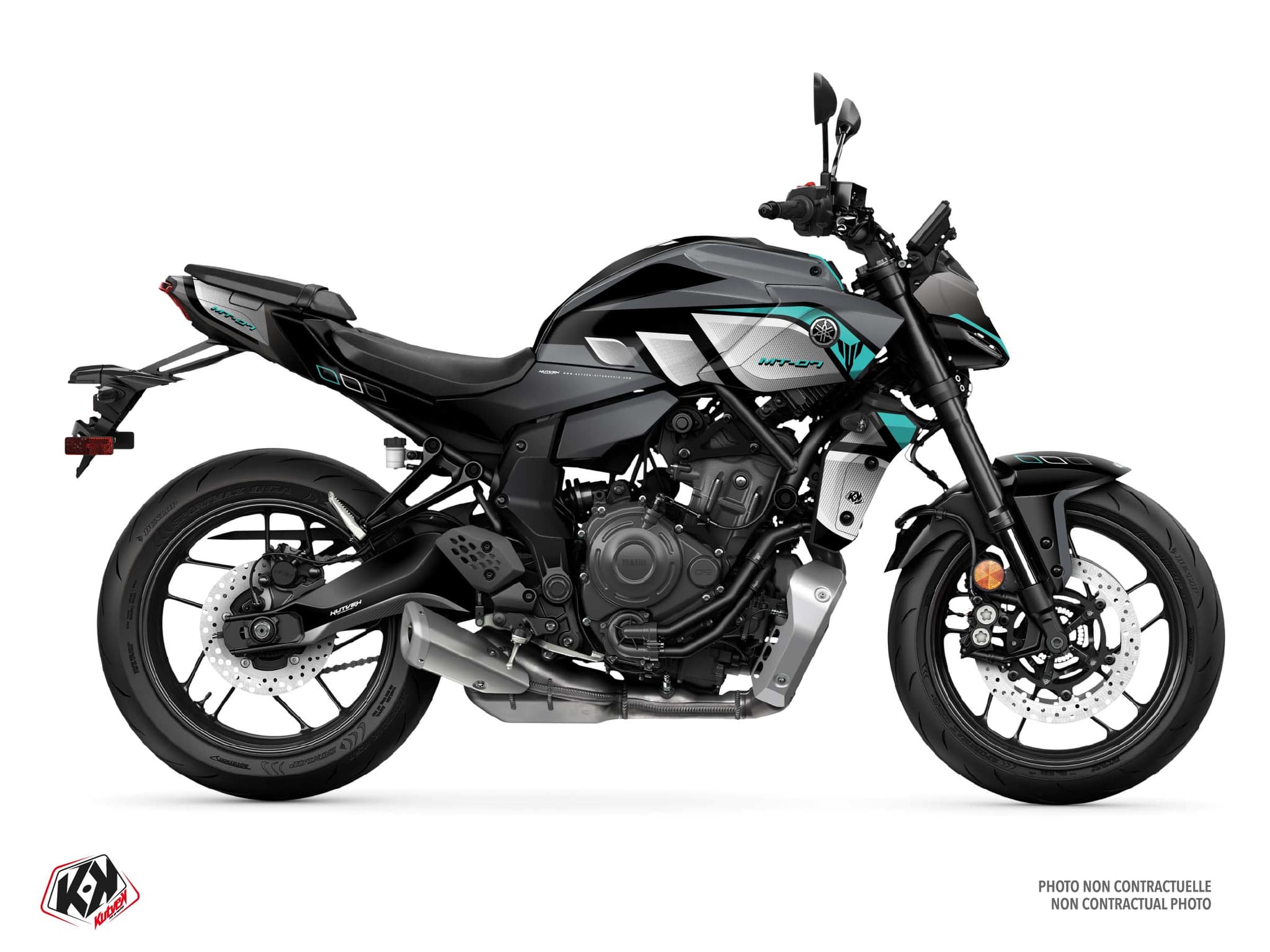 Kit Graphique moto yamaha mt 07 birthday gris