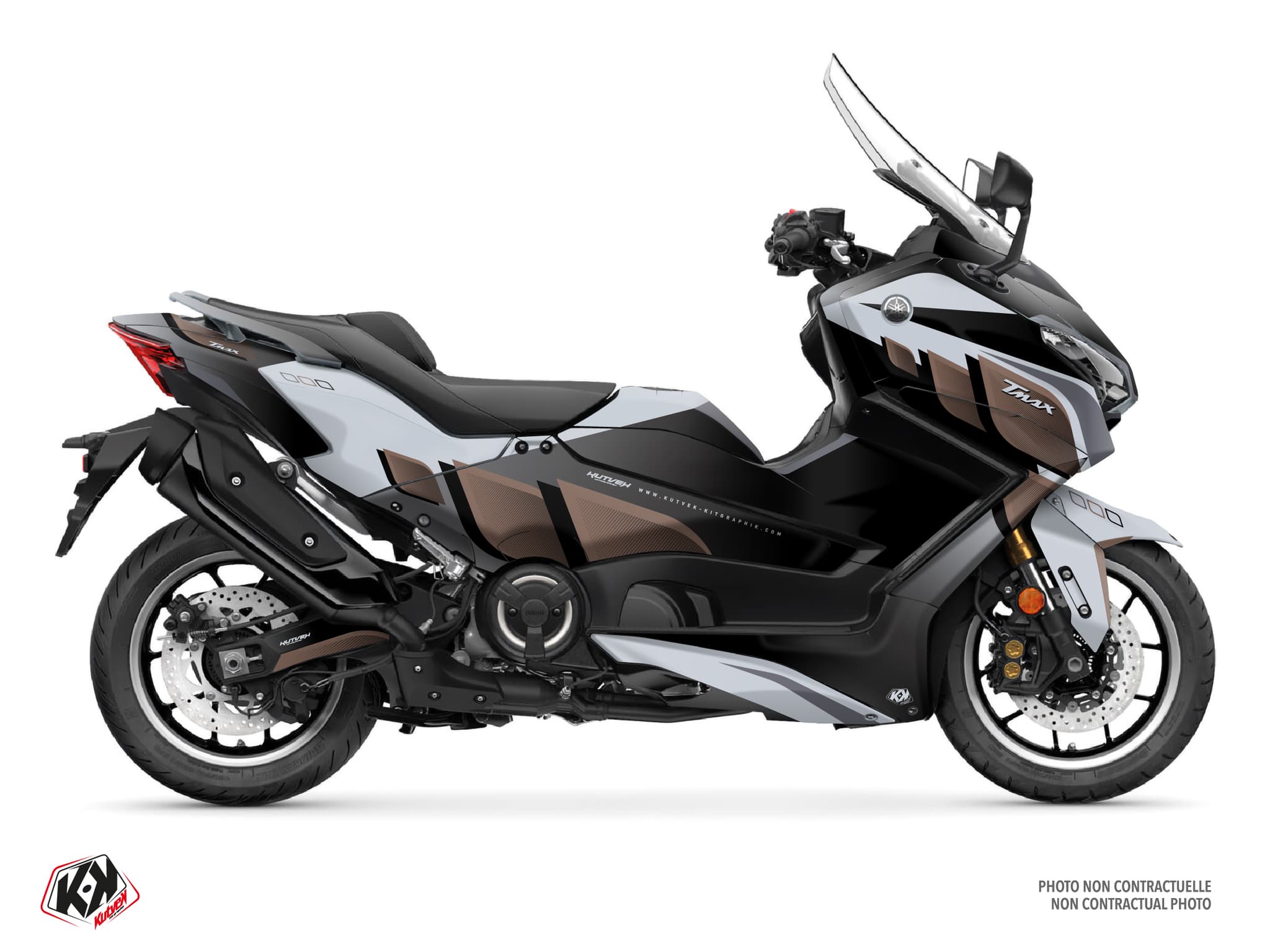 deko-set maxi-scooter yamaha tmax 560 birthday grau-braun