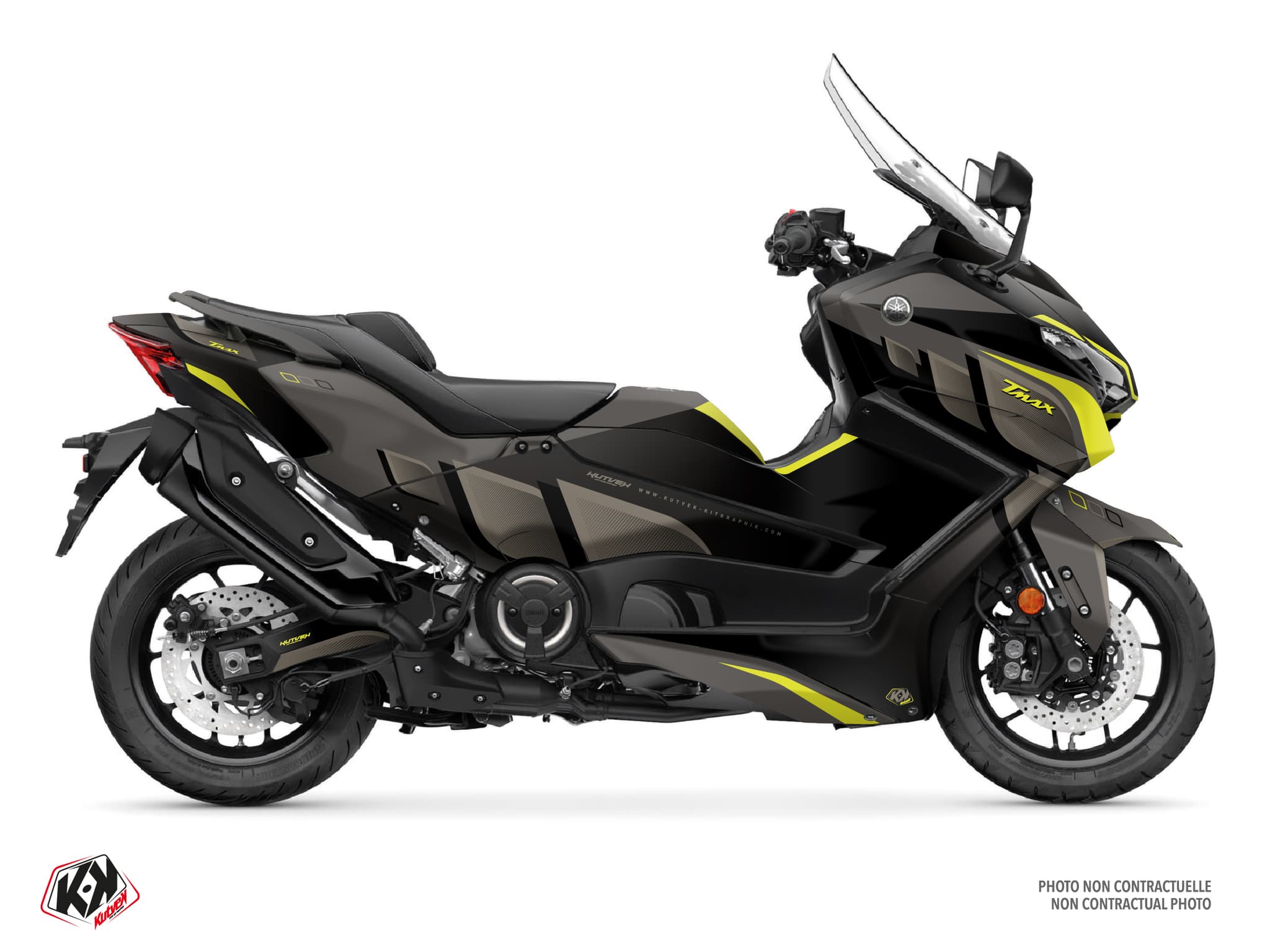 deko-set maxi-scooter yamaha tmax 560 birthday grün-gelb