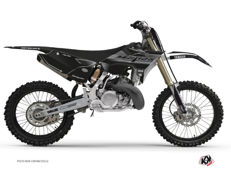 kit graphique motocross black matte yamaha 125 yz rtech revolution noir