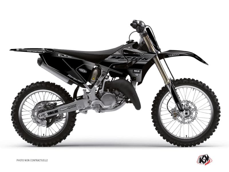 kit graphique motocross black matte yamaha 125 yz ufo relift noir