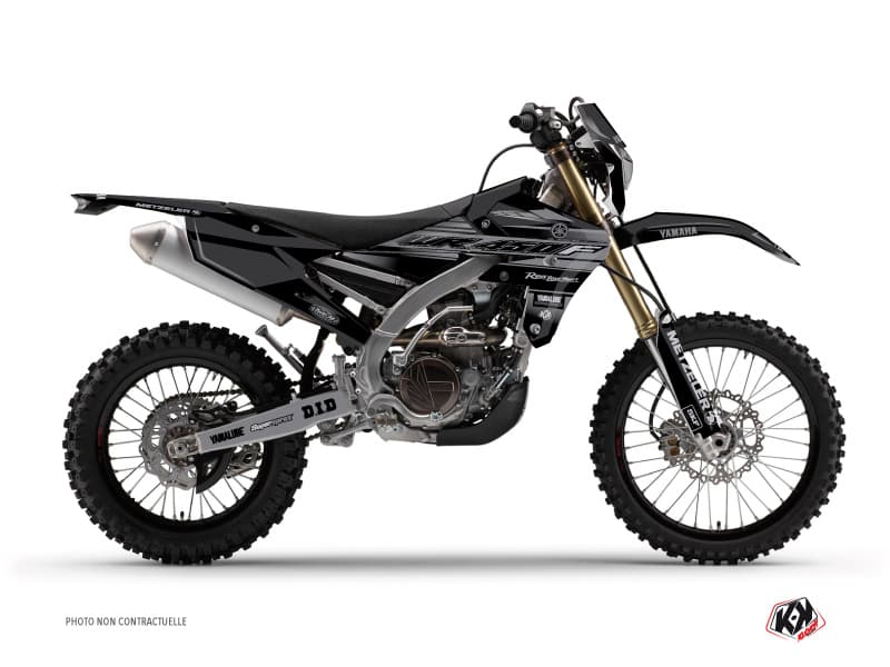 Yamaha 450 WRF Dirt Bike Black Matte Graphic Kit Black | WR | Kutvek