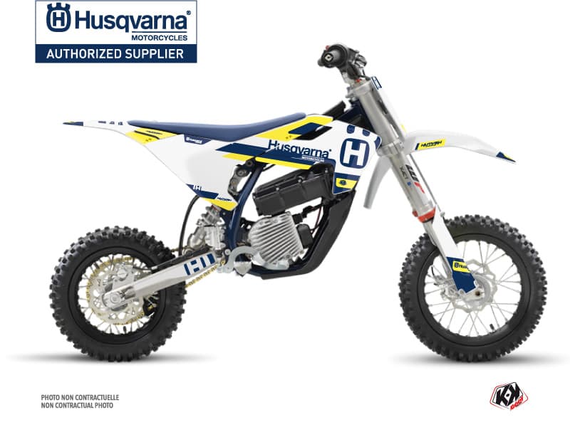 Kit graphique Moto Cross Block Husqvarna EE-5 Bleu Jaune | Husqvarna | Kutvek