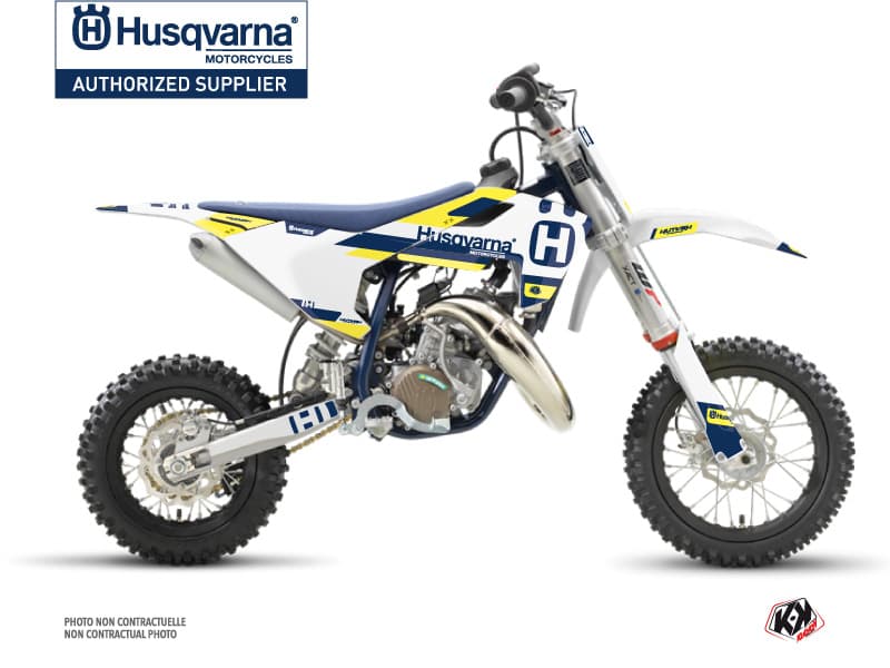 kit graphique motocross husqvarna tc 50 block bleu-jaune