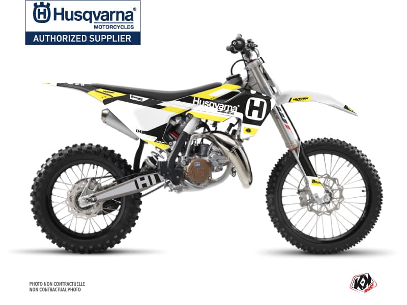 kit graphique motocross husqvarna tc 85 block noir-jaune