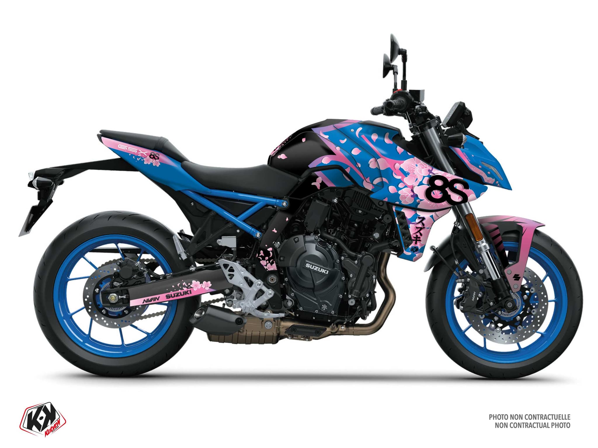 kit graphique moto suzuki gsx-8s 800 bloom bleu