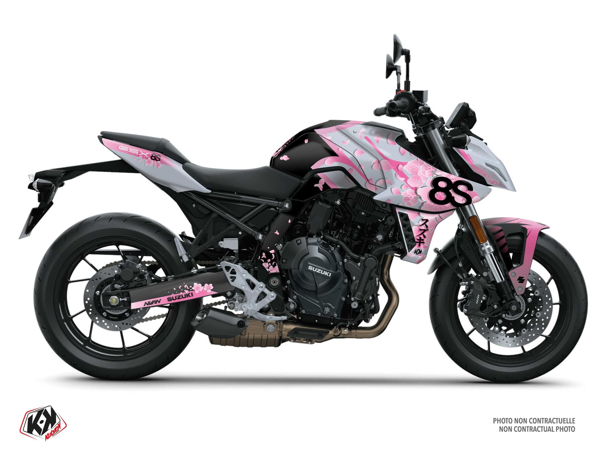 Kit graphique Moto SUZUKI GSX-8S 800 BLOOM Gris