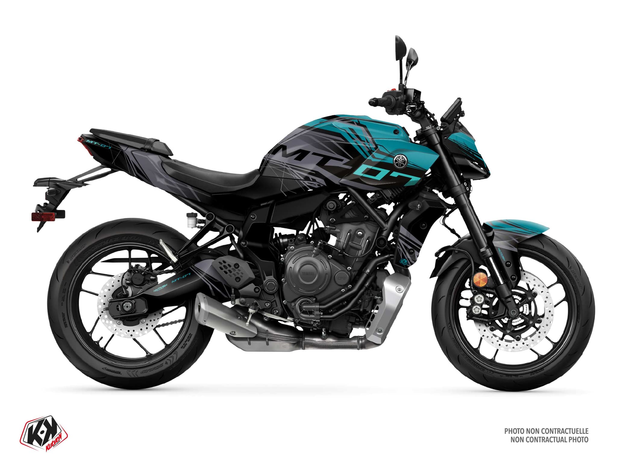 Kit graphique Moto YAMAHA MT 07 BLUESTORM Noir