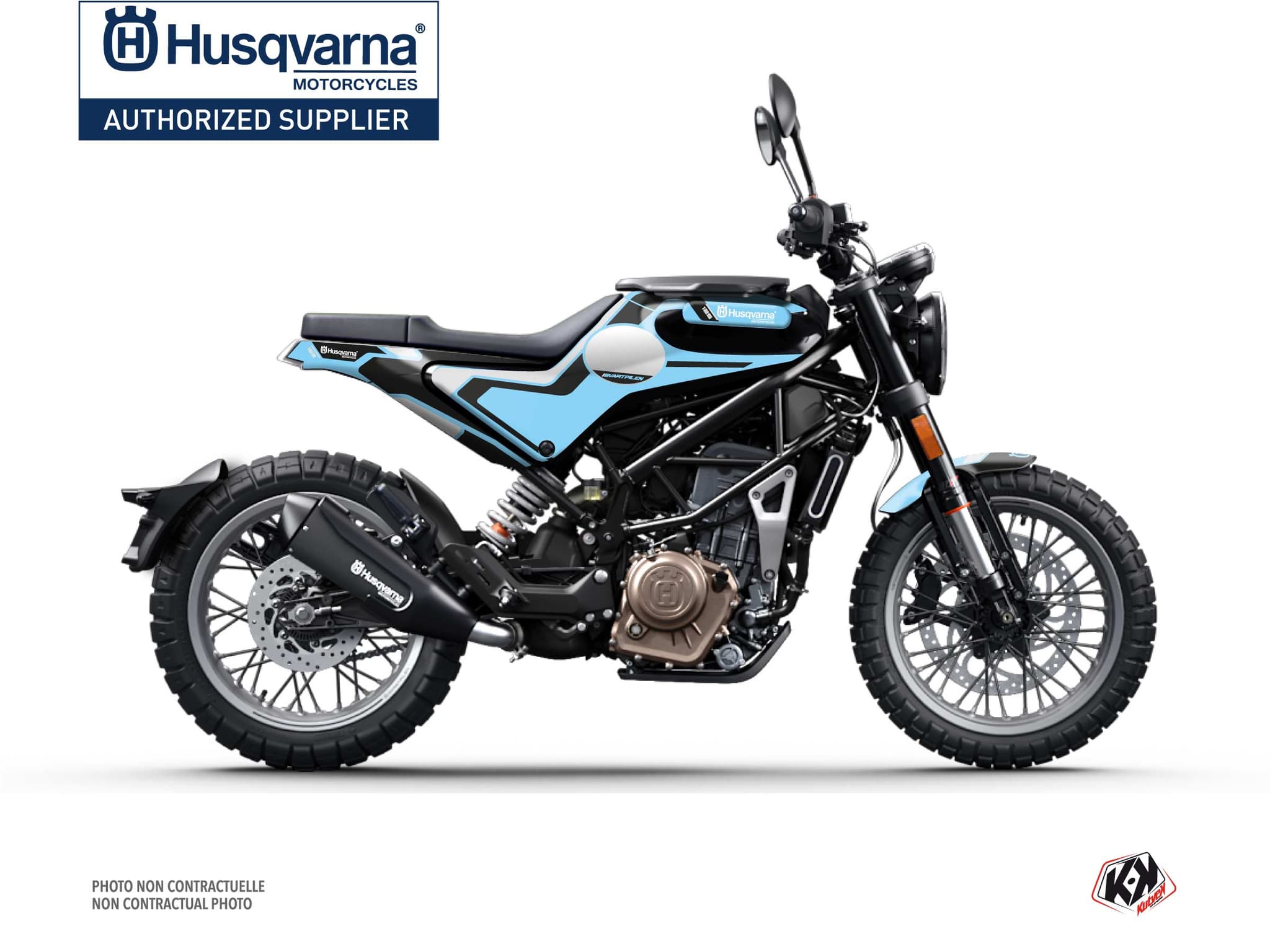 deko-set moto husqvarna svartpilen 125 bobber blau