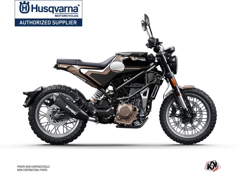 kit graphique moto husqvarna svartpilen 401 bobber marron | Husqvarna | Kutvek
