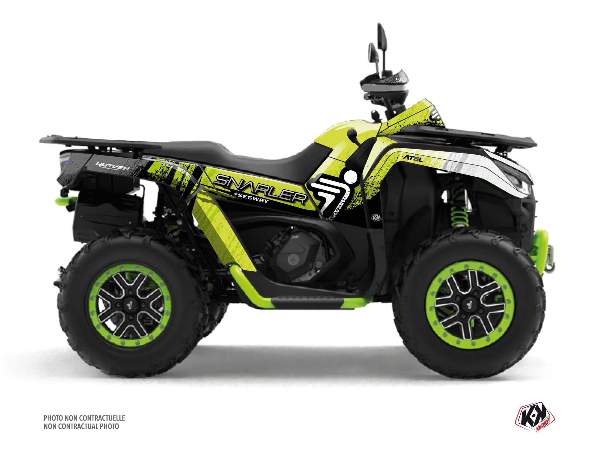 kit graphique quad boggy segway snarler at6-l vert néon