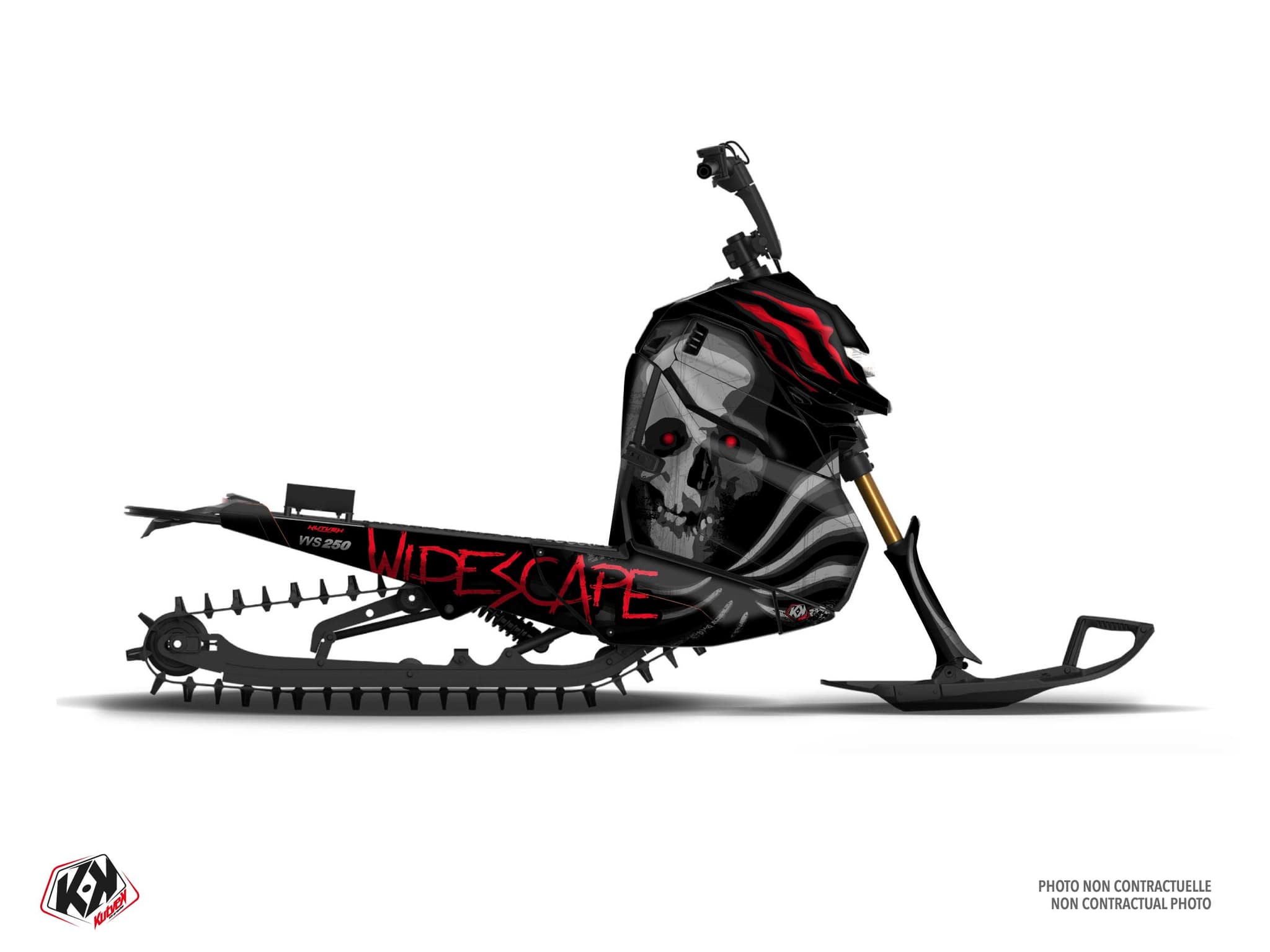 Graphic Kit Snowmobile Widescape WS 250 Bones Red
