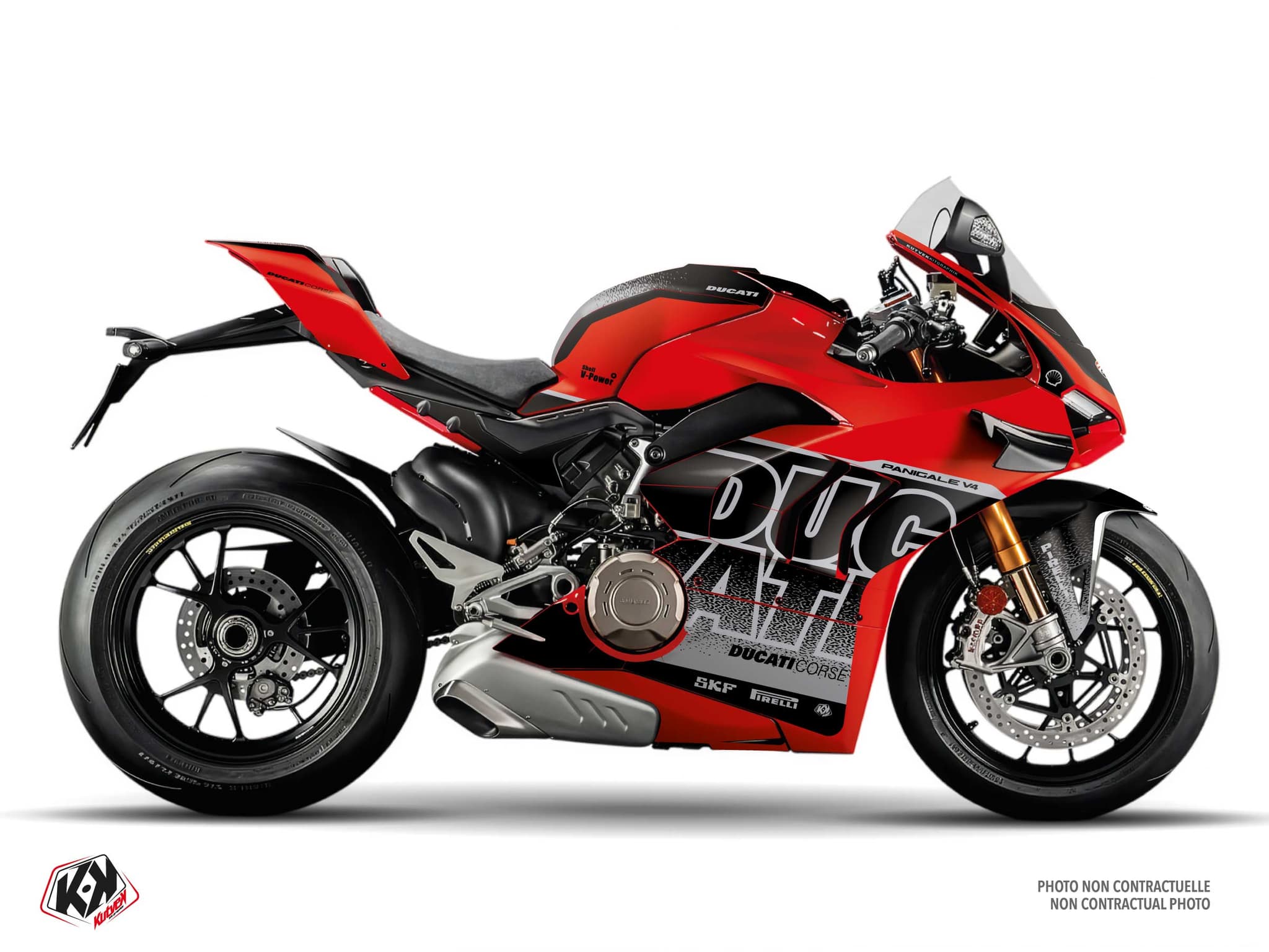Kit graphique Moto DUCATI PANIGALE V4 BORGO Gris | Ducati | Kutvek