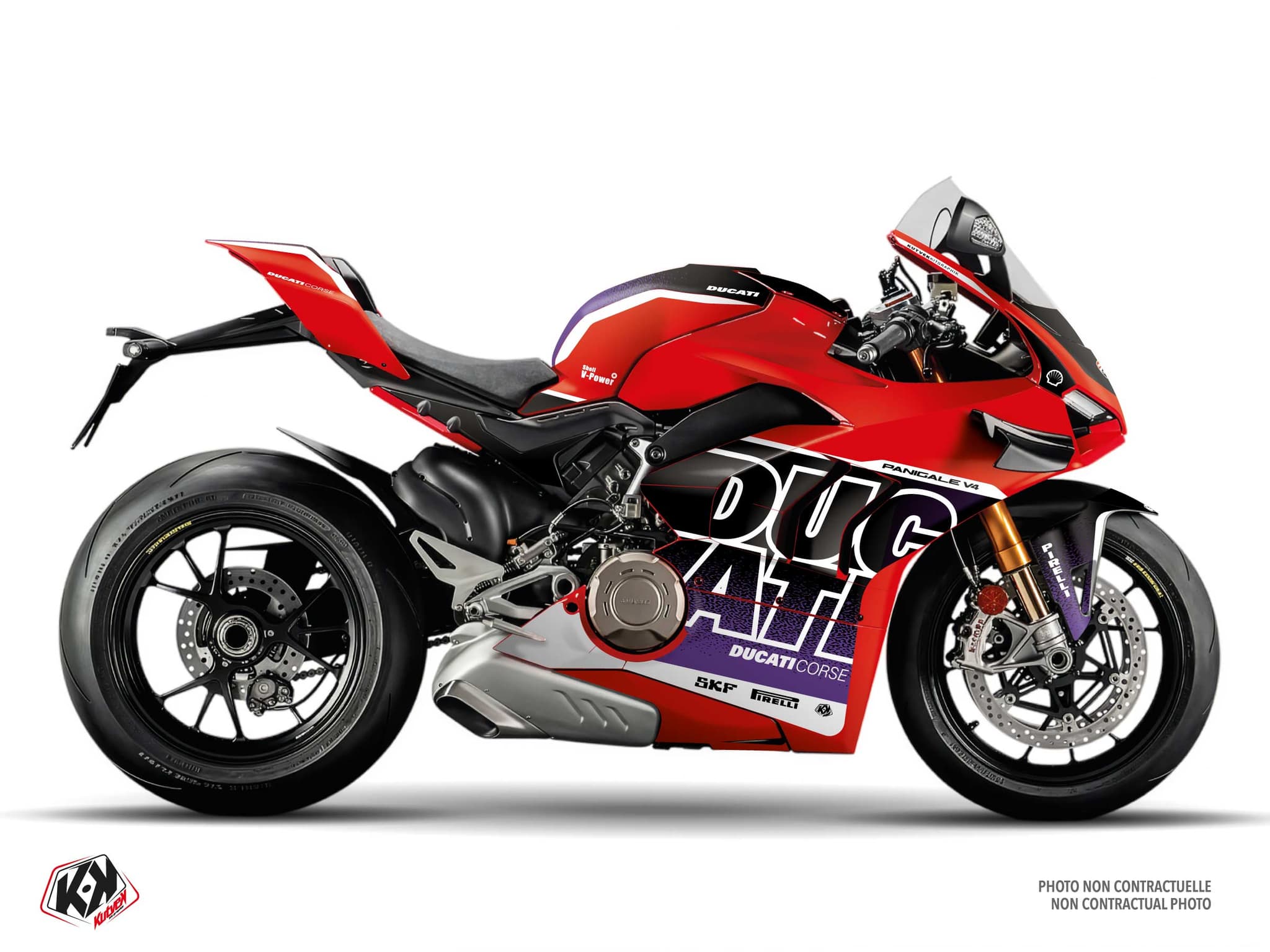 Borgo Purple Graphic Kit Street Bike Ducati Panigale V4