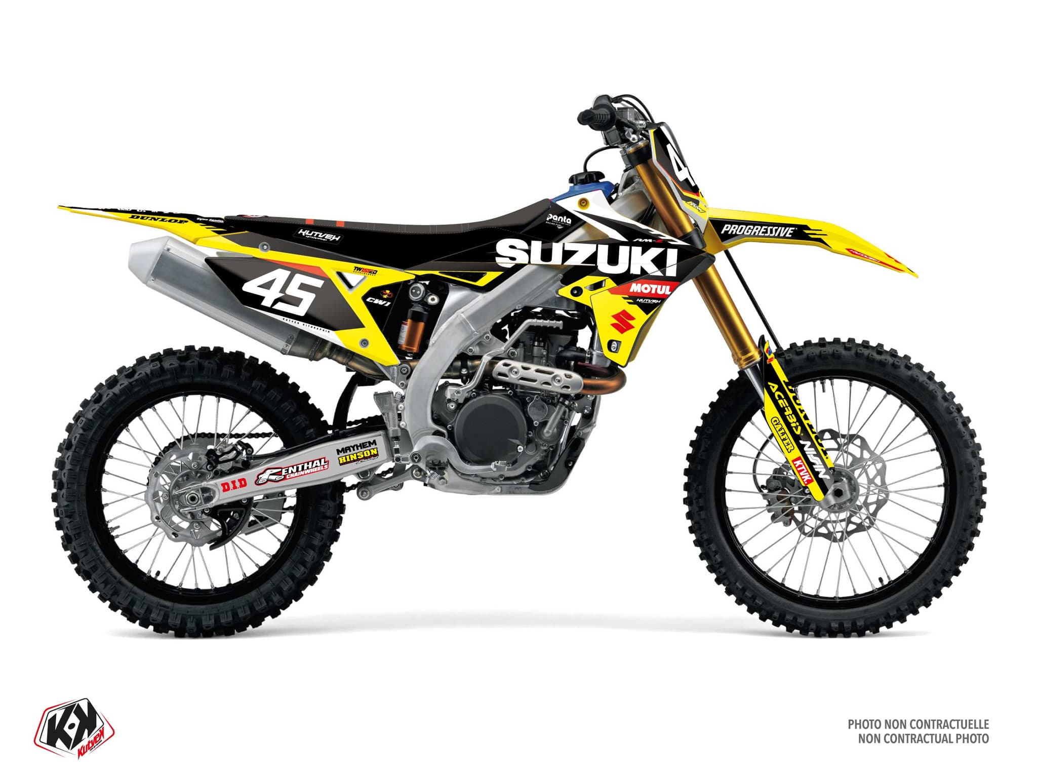 Dirt Bike SUZUKI RM-Z 250 BRAKING Yellow graphic kit