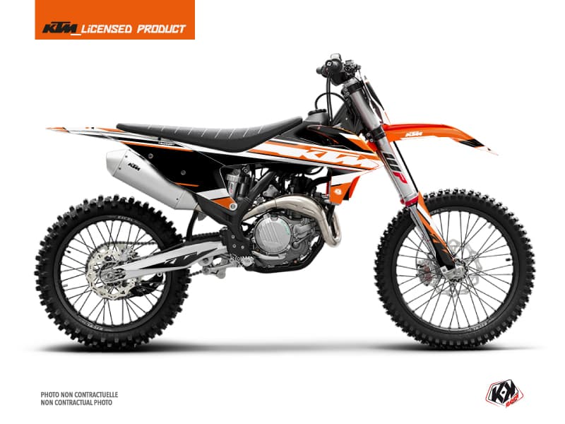 deko-set moto-cross breakout ktm 125 sx orange weiß