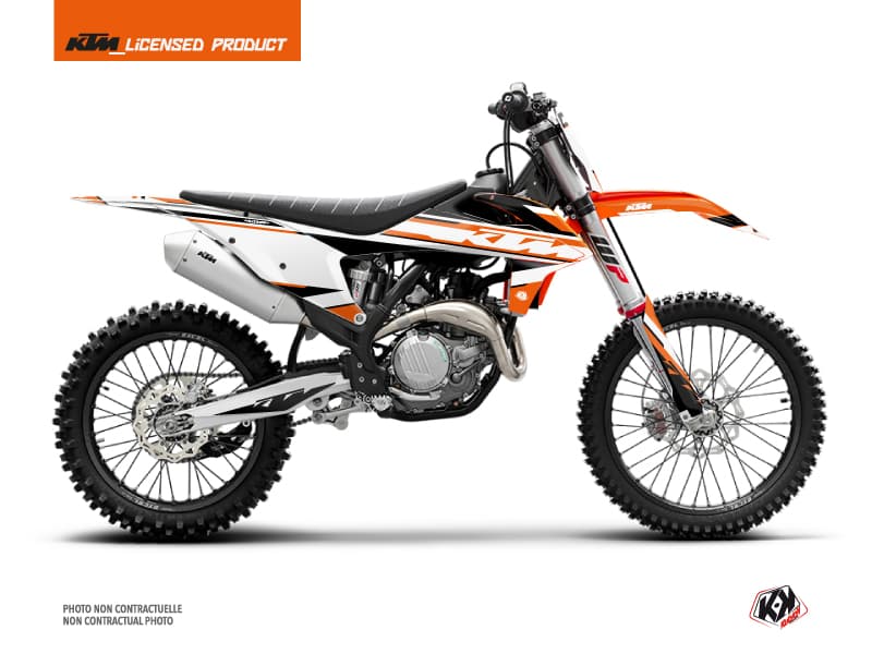 deko-set moto-cross breakout ktm 250 sx orange weiß