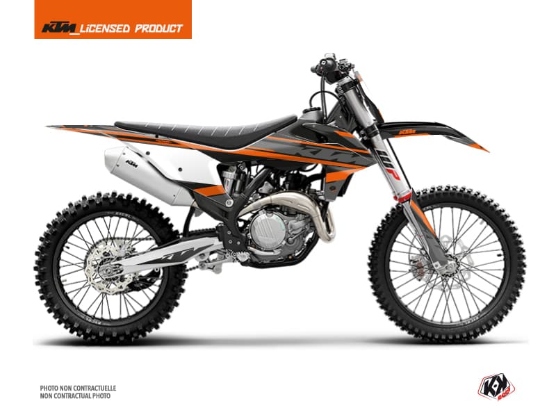 deko-set moto-cross breakout ktm 350 sxf schwarz orange