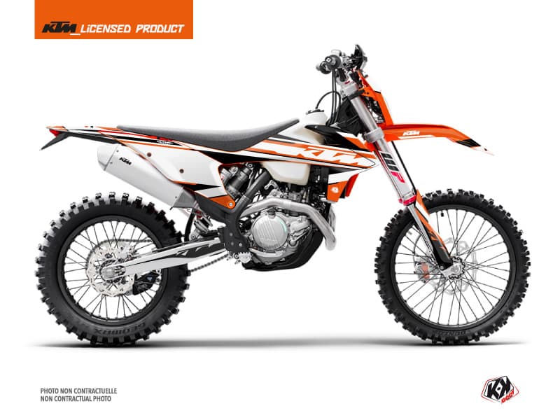 kit graphique motocross ktm exc excf breakout orange-blanc | KTM | Kutvek