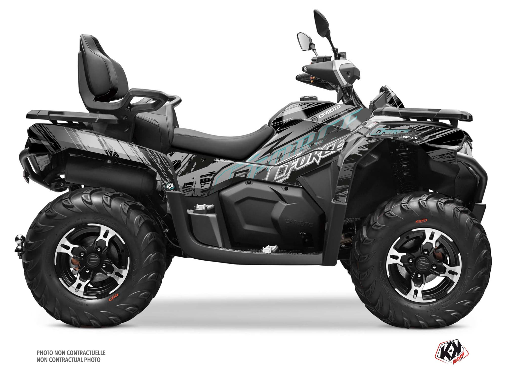 kit graphique quad cf moto cforce 600 touring brush gris