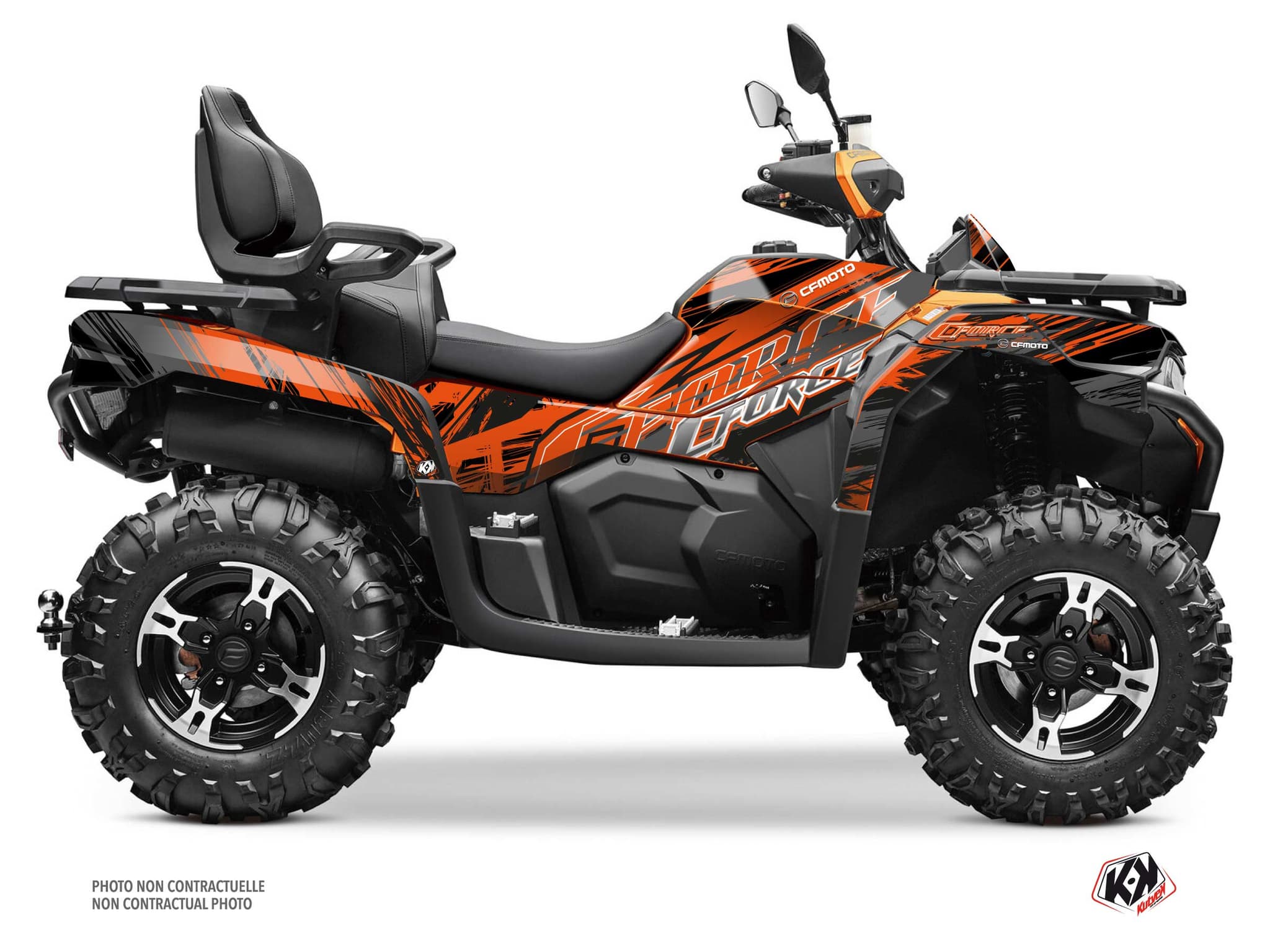 kit graphique quad cf moto cforce 600 touring brush orange