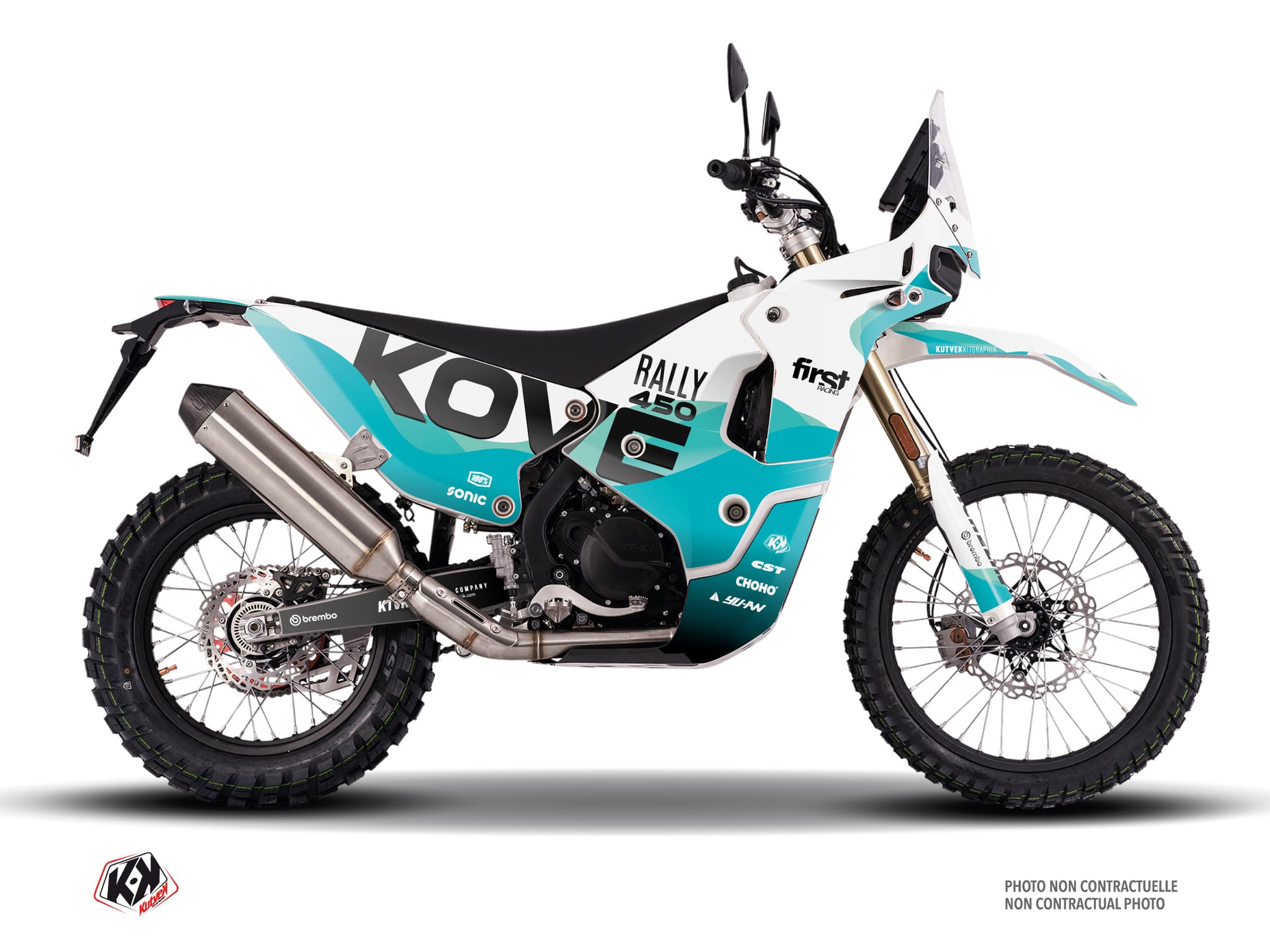 Kit graphique Motocross KOVE RALLY 450 BUBBLY Bleu