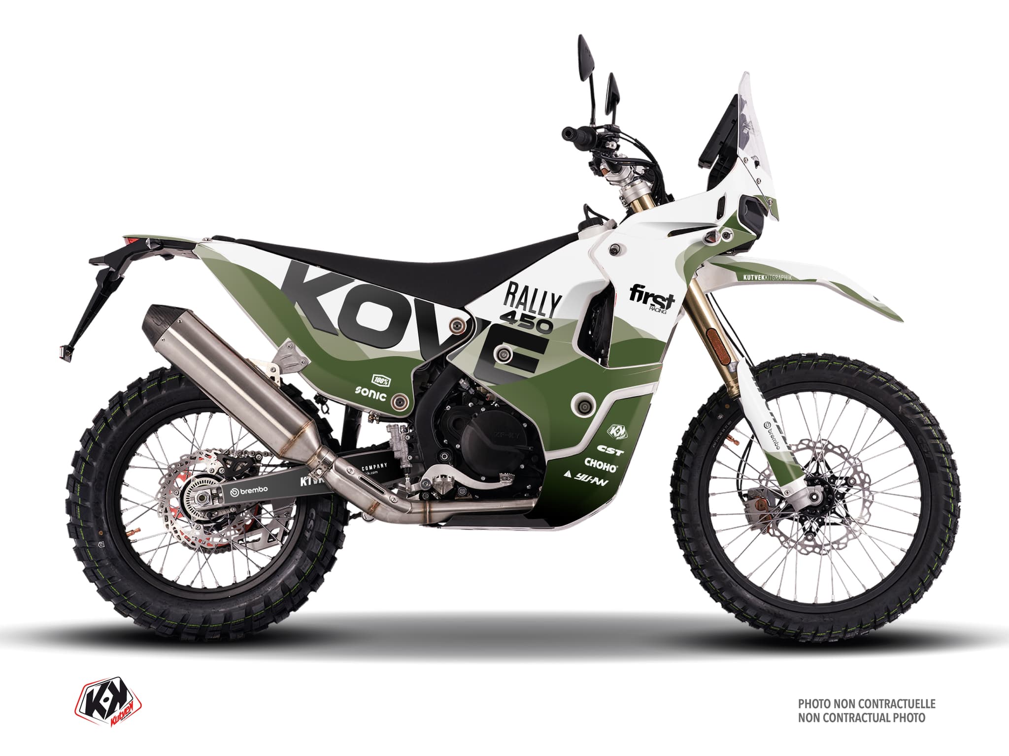 kit graphique motocross kove rally 450 bubbly vert