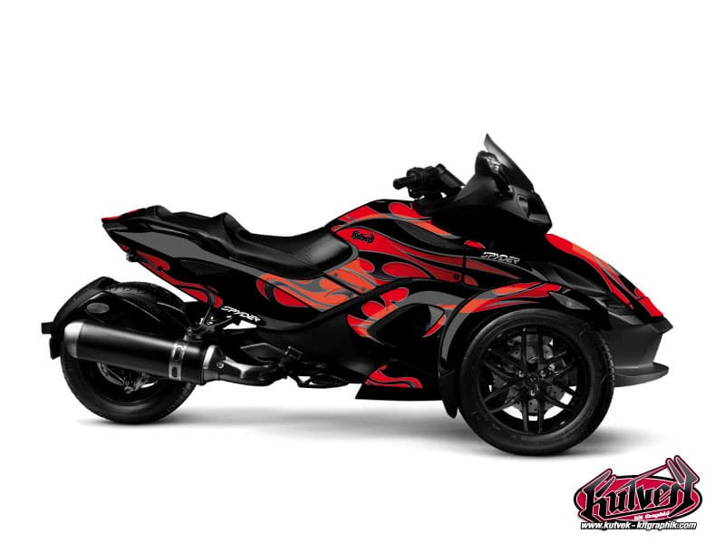 Kit graphique Hybride Burn Can Am Spyder RS Rouge