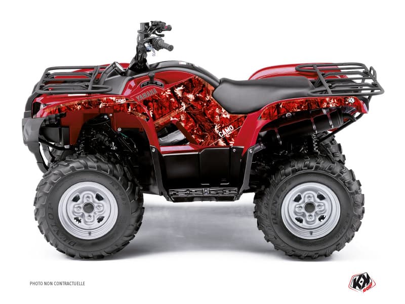kit graphique quad yamaha grizzly 125 camo rouge