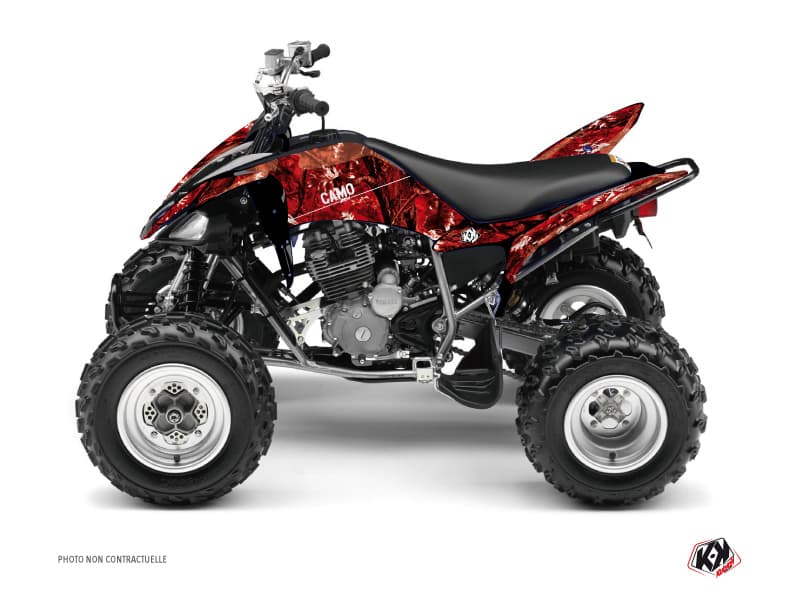 kit graphique quad yamaha raptor 250 camo rouge
