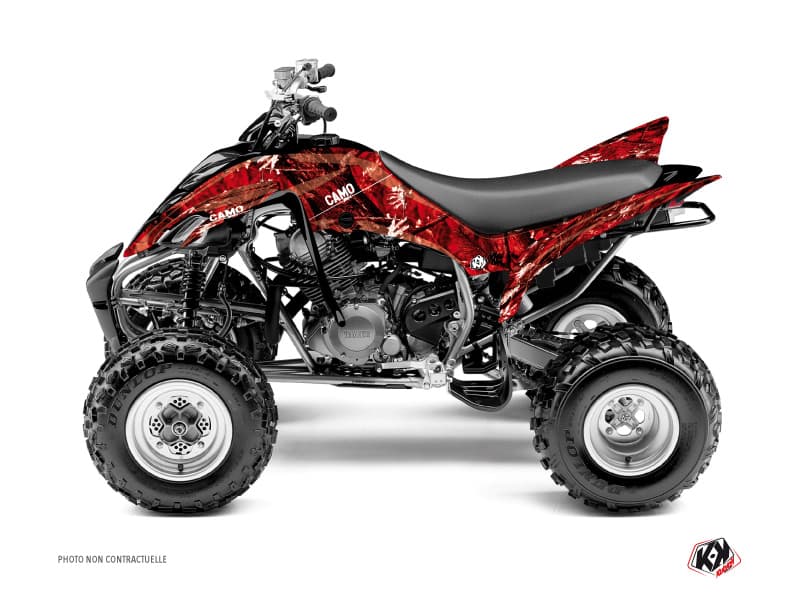 kit graphique quad yamaha raptor 350 camo rouge