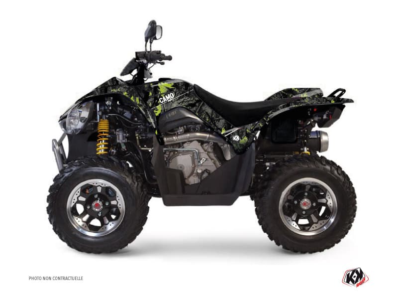 kit graphique quad kymco maxxer 450 camo noir-vert