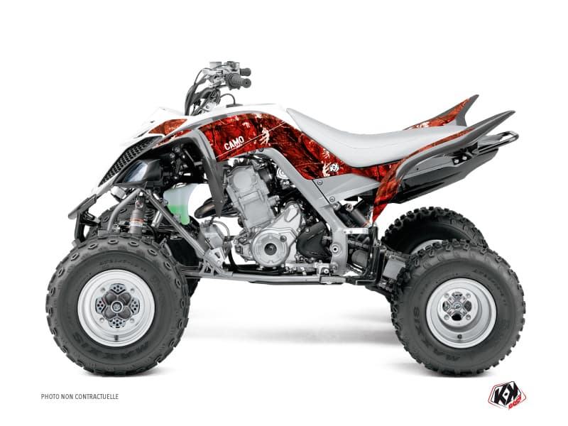 Kit graphique Quad Camo Yamaha 660 Raptor Rouge