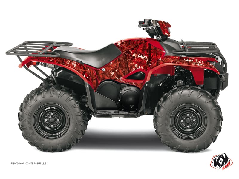 kit graphique quad yamaha kodiak 700 camo rouge