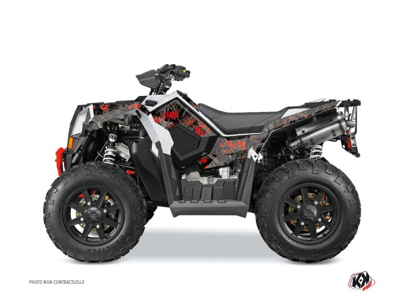 kit graphique quad polaris scrambler 1000 xp camo noir-rouge | Polaris | Kutvek