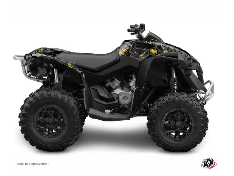 kit graphique quad can-am renegade camo noir-jaune | Can am | Kutvek
