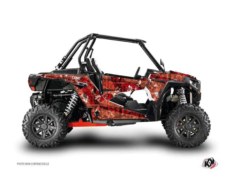utv polaris rzr xp 1000 camo red graphic kit