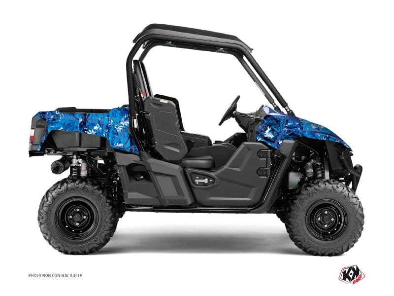 kit graphique ssv yamaha wolverine-r camo bleu