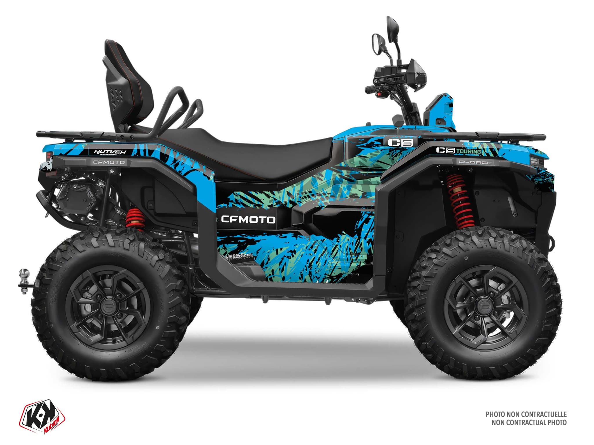 ATV CF MOTO CFORCE C5 LONG CHASER Blue graphic kit | CF Moto | Kutvek