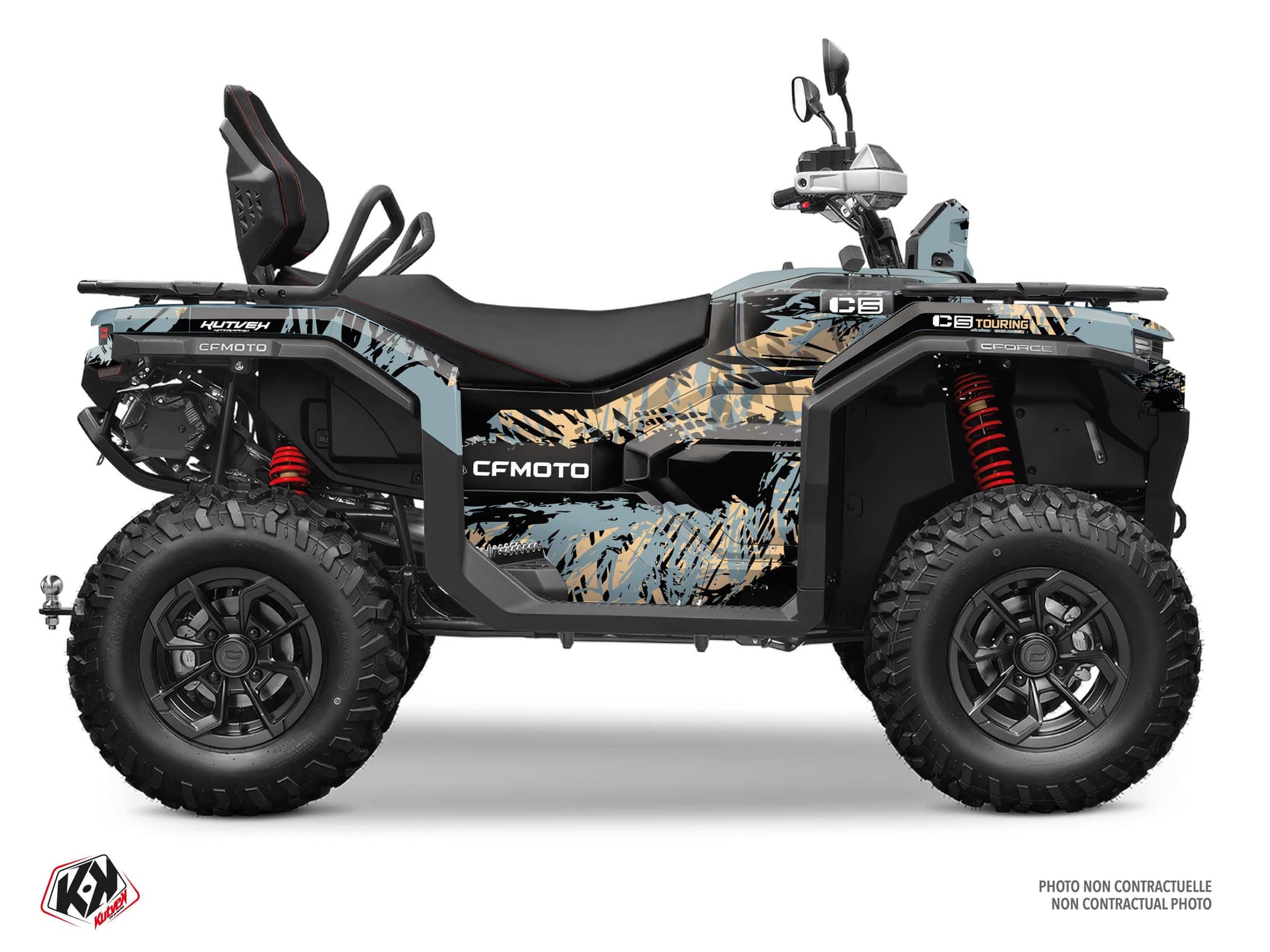 ATV CF MOTO CFORCE C5 LONG CHASER Grey graphic kit | CF Moto | Kutvek