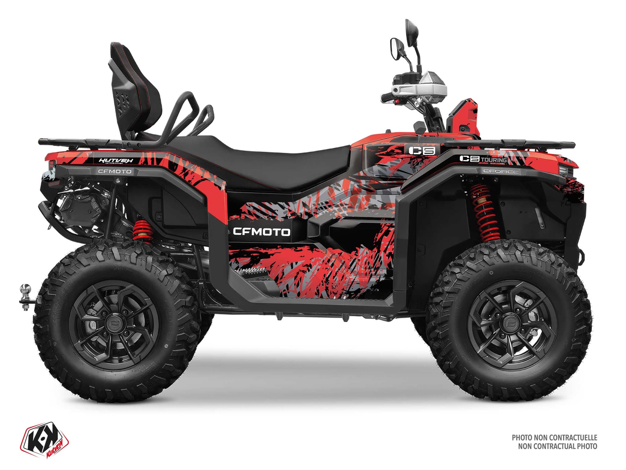 ATV CF MOTO CFORCE C5 LONG CHASER Red graphic kit | CF Moto | Kutvek