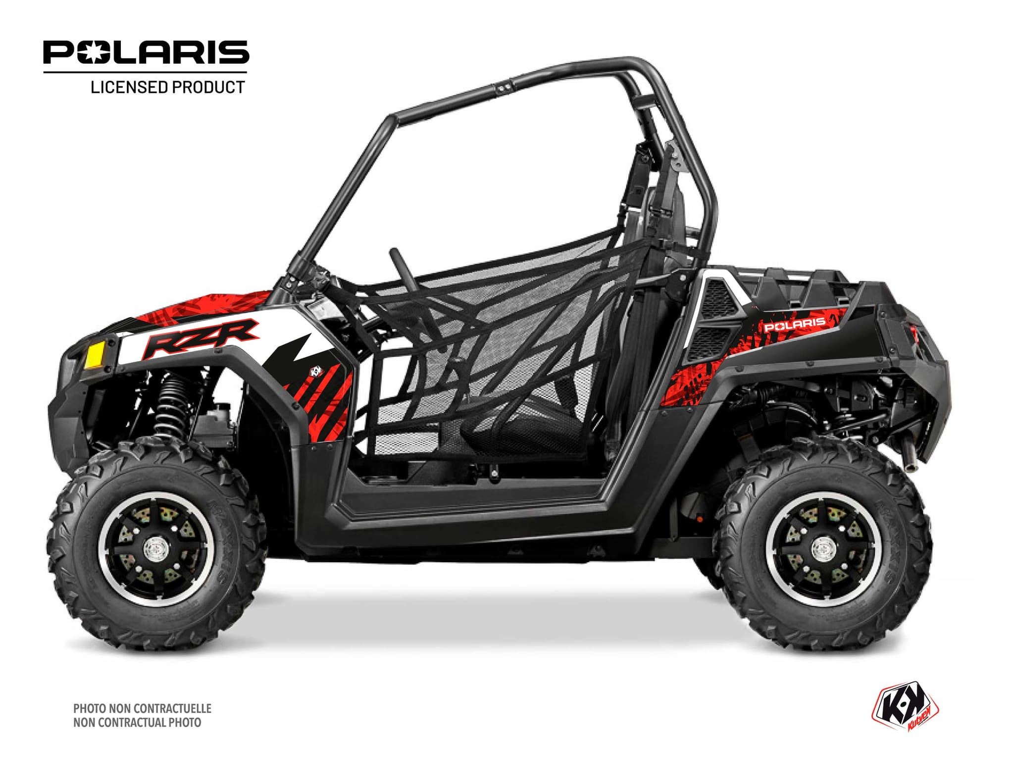 kit graphique ssv polaris rzr 570 chaser rouge