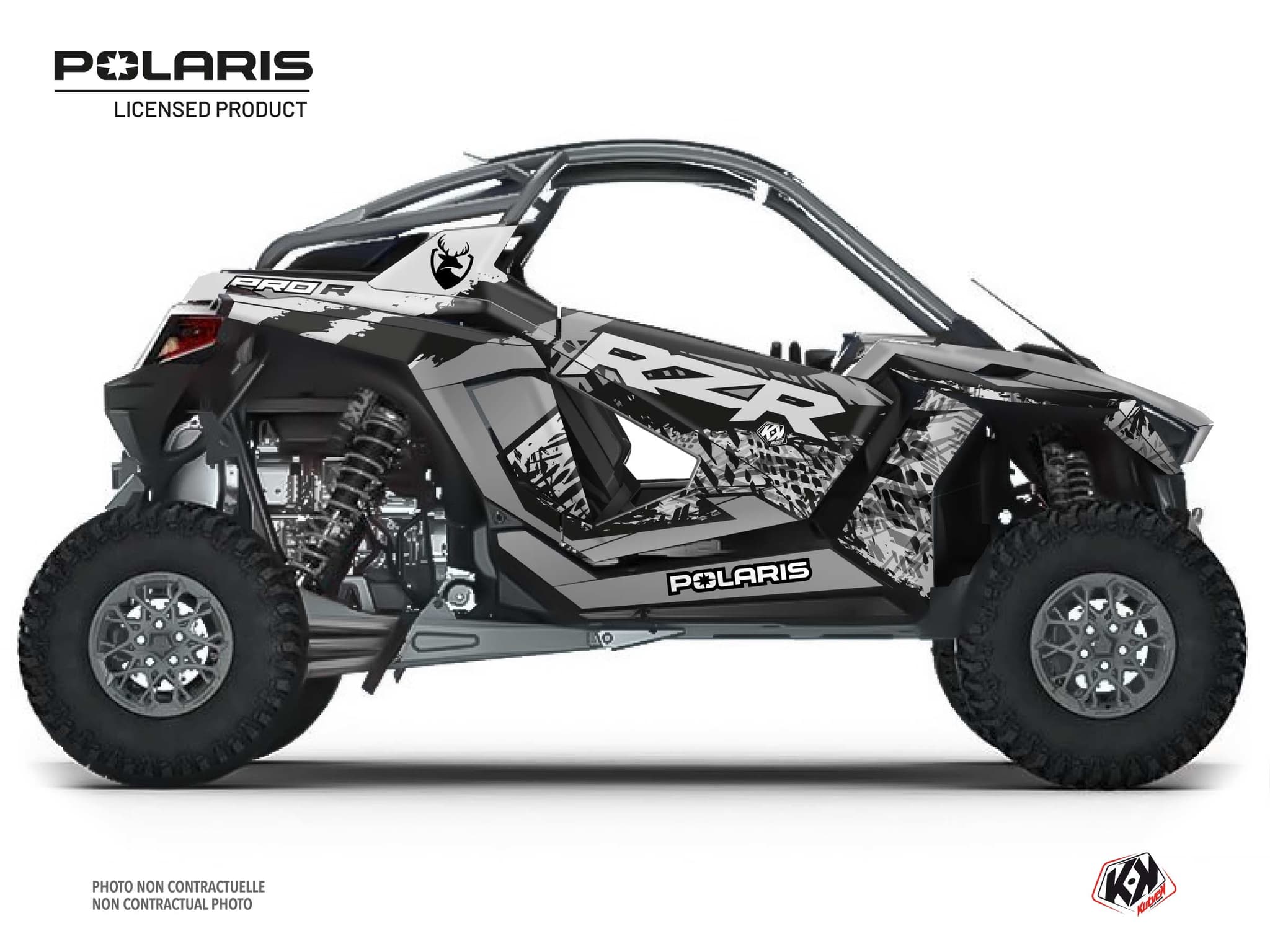 kit graphique ssv polaris rzr pro r ultimate chaser noir
