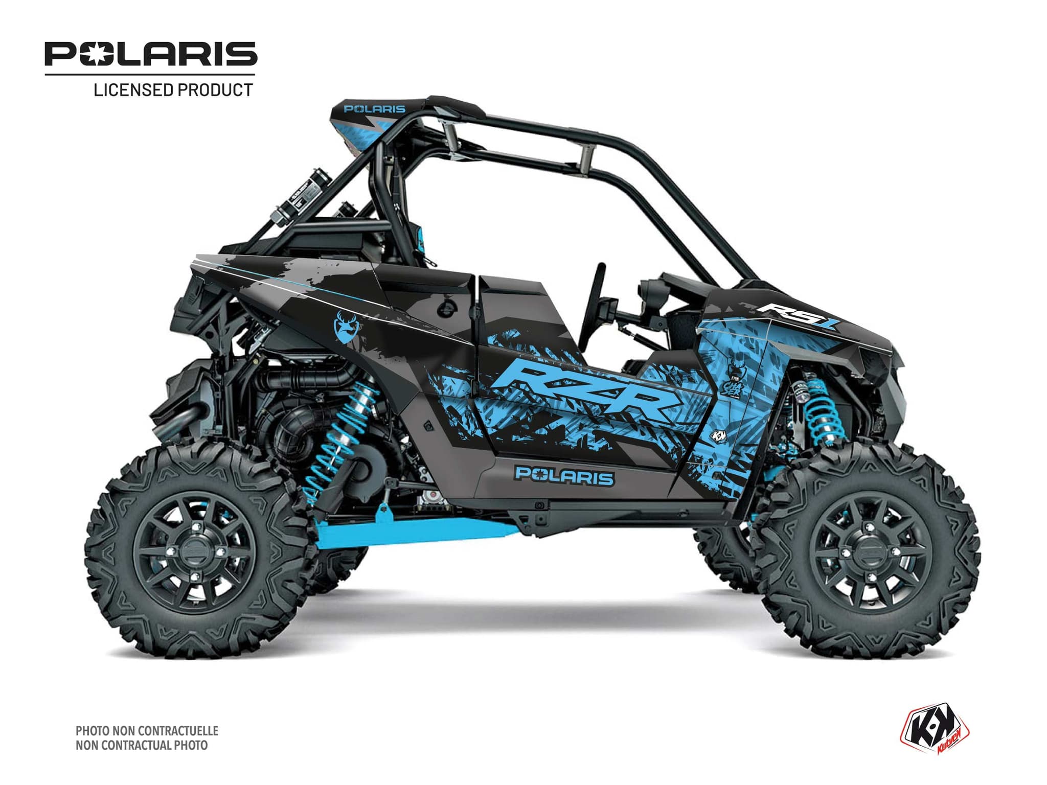 kit graphique ssv polaris rzr rs1 chaser bleu