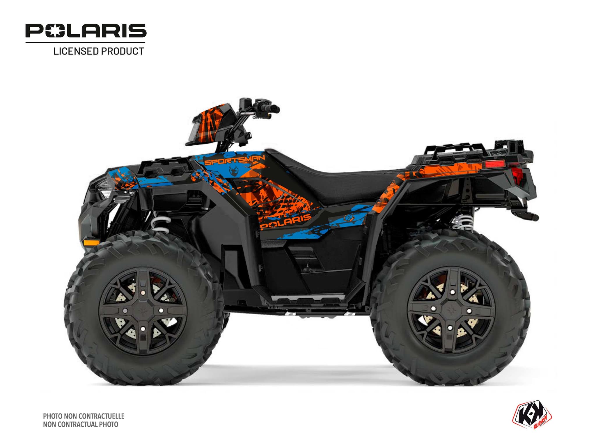 kit graphique quad polaris sportsman 1000 xp chaser bleu
