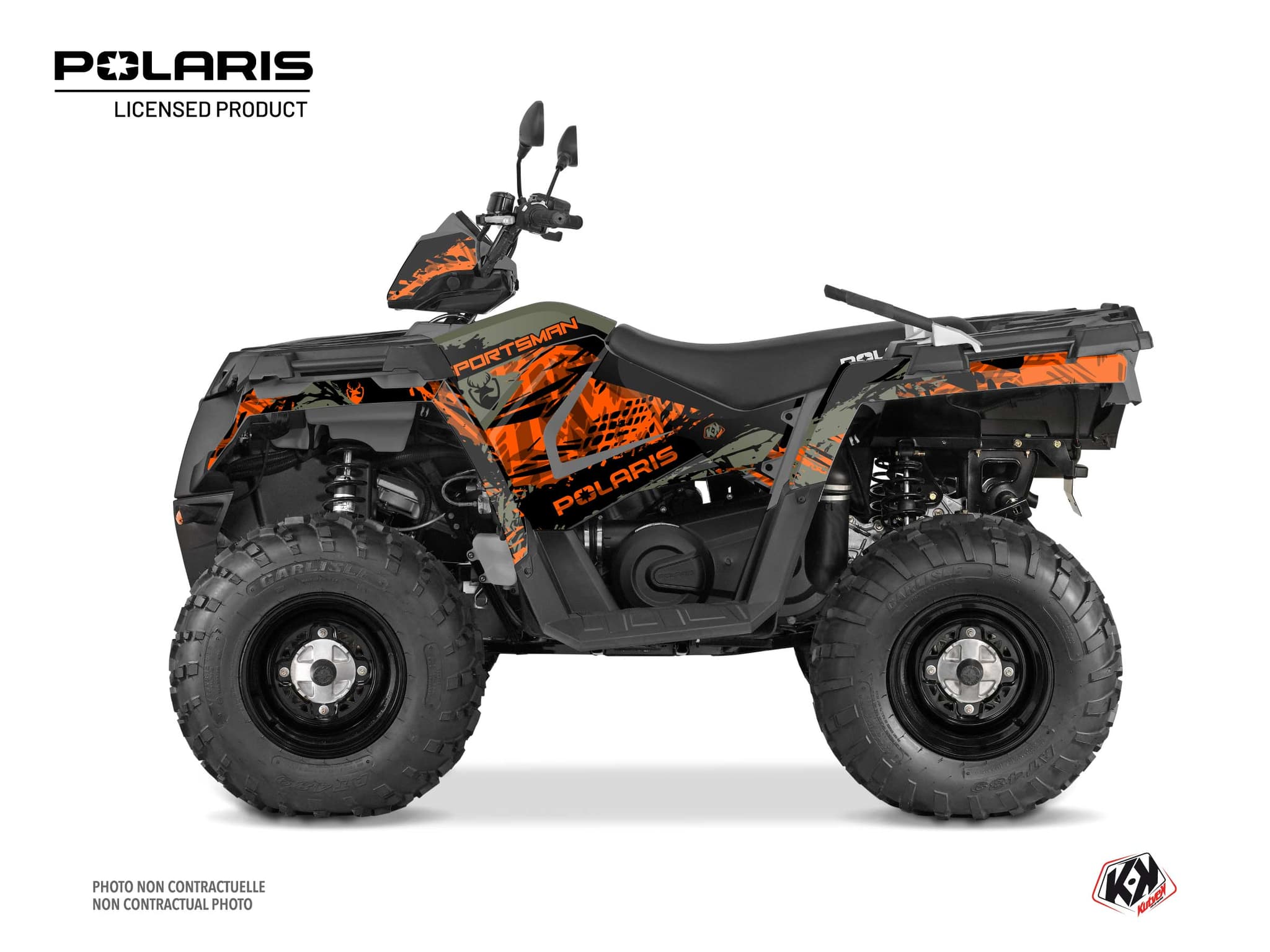kit graphique quad polaris sportsman 570 touring chaser vert